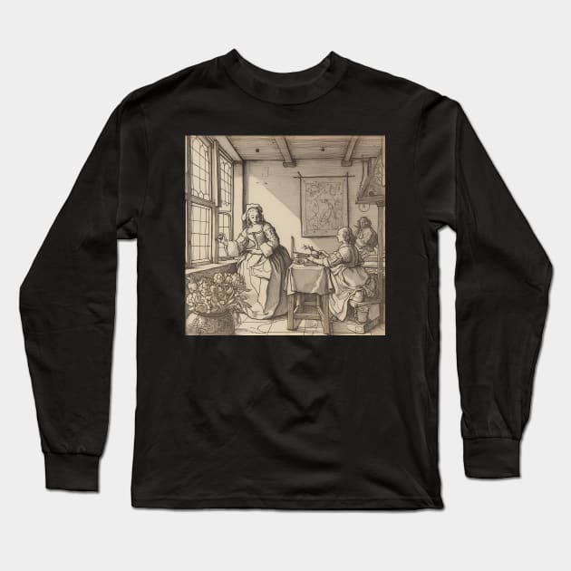 Johannes Vermeer Long Sleeve T-Shirt by ComicsFactory